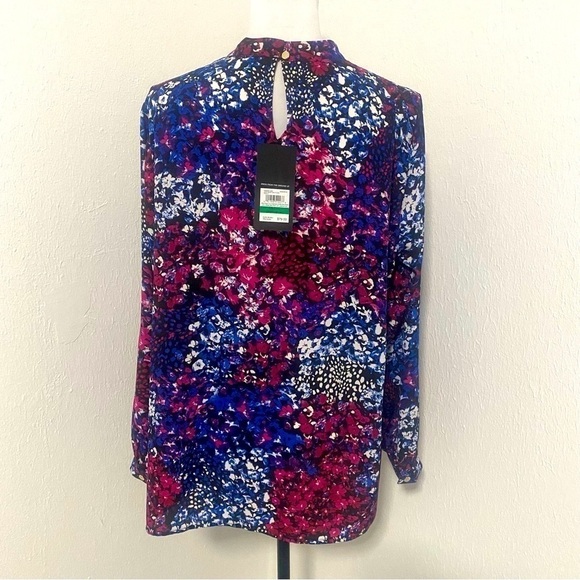 Nine West Women’s Jazz Berry Long Sleeve Blouse Colorful Size Large NWT - Picture 4 of 10